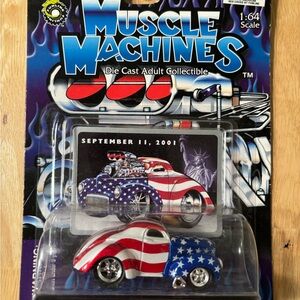 Muscle Machines Die-Cast Car - Red, White, and Blue